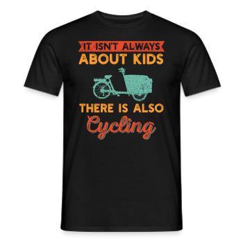 Cargo Bike Parents Bicycle Cargobike - Men's T-Shirt - black - Front - AI Model Male 178 light (178cm)