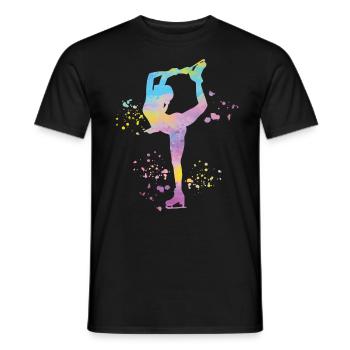 Eiskunstläufer Schlittschuhlaufen Eiskunstlauf - Männer T-Shirt - Schwarz - Vorne - AI Model Male 178 light (178cm)