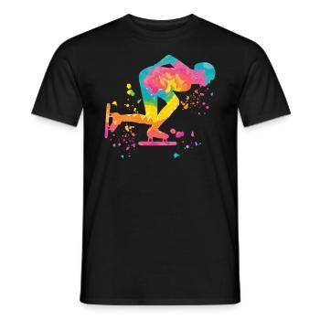 Eisschnellläufer Sportlerin Eisschnelllauf - Männer T-Shirt - Schwarz - Vorne - AI Model Male 178 light (178cm)