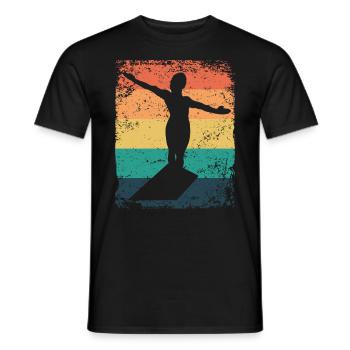 Plongeon, Saut artistique, Plongeon synchronisé - T-shirt homme - noir - Devant - AI Model Male 178 light (178cm)