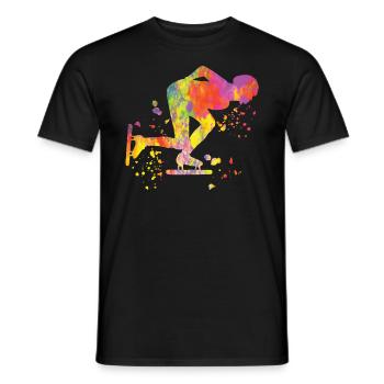 Eisschnellläufer Sportlerin Eisschnelllauf - Männer T-Shirt - Schwarz - Vorne - AI Model Male 178 light (178cm)