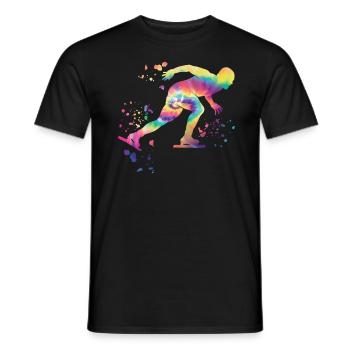 Eisschnellläufer Sportlerin Eisschnelllauf - Männer T-Shirt - Schwarz - Vorne - AI Model Male 178 light (178cm)