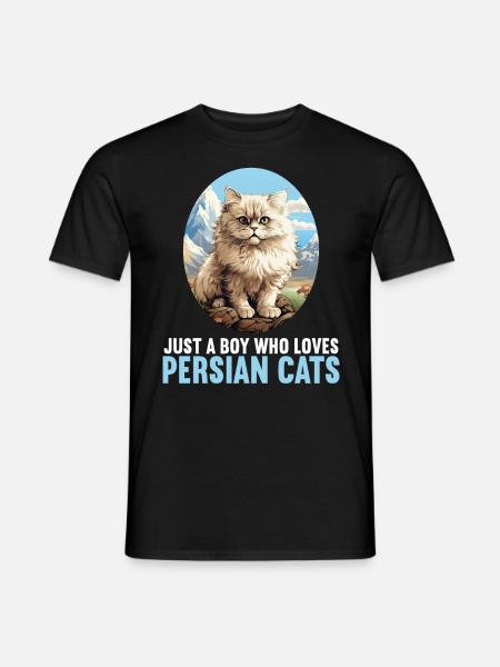 Persian Cat Perserkatze - Men's T-Shirt - black