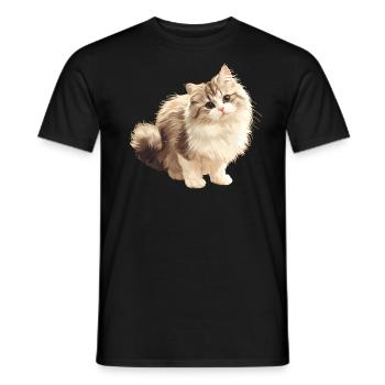 Ragamuffin Chaton Ragamuffin Chat - T-shirt homme - noir - Devant - AI Model Male 178 light (178cm)