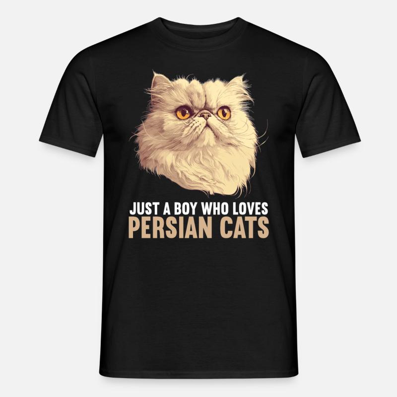 Persian Cat Perserkatze - Männer T-Shirt - Schwarz