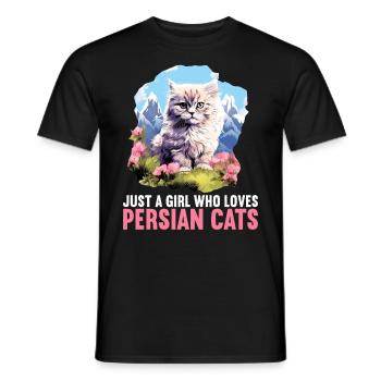 Persian Cat Perserkatze - Männer T-Shirt - Schwarz - Vorne - AI Model Male 178 light (178cm)