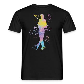 Eiskunstläufer Schlittschuhlaufen Eiskunstlauf - Männer T-Shirt - Schwarz - Vorne - AI Model Male 178 light (178cm)