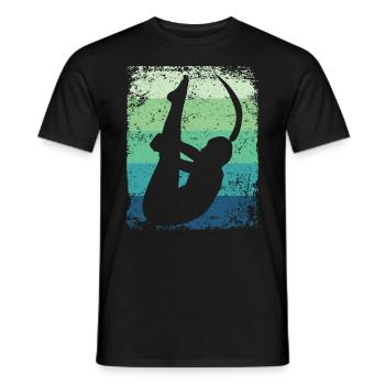 Synchronized Water Diver High Diver - Men's T-Shirt - black - Front - AI Model Male 178 light (178cm)