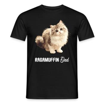Ragamuffin Chaton Ragamuffin Chat - T-shirt homme - noir - Devant - AI Model Male 178 light (178cm)