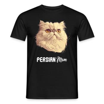 Persian Cat Perserkatze - Men's T-Shirt - black - Front - AI Model Male 178 light (178cm)