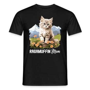 Ragamuffin Chaton Ragamuffin Chat - T-shirt homme - noir - Devant - AI Model Male 178 light (178cm)