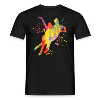 Eiskunstläufer Schlittschuhlaufen Eiskunstlauf - Männer T-Shirt - Schwarz - Vorne - AI Model Male 178 light (178cm)