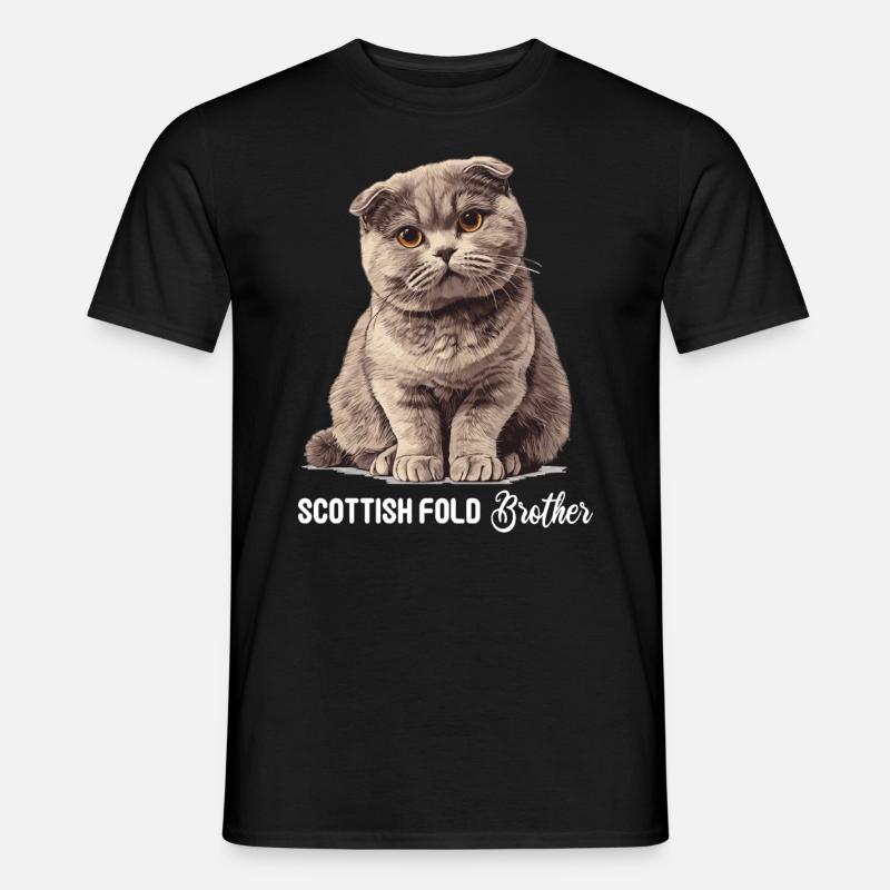 Scottish Fold Kätzchen Scottish Fold Katze - Männer T-Shirt - Schwarz