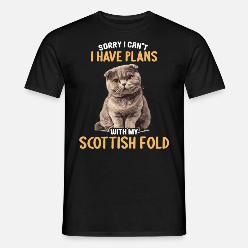 Scottish Fold Kätzchen Scottish Fold Katze - Männer T-Shirt - Schwarz