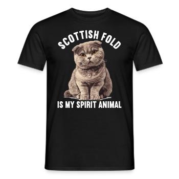 Scottish Fold Kätzchen Scottish Fold Katze - Männer T-Shirt - Schwarz - Vorne - AI Model Male 178 light (178cm)