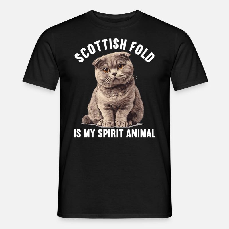 Scottish Fold Kätzchen Scottish Fold Katze - Männer T-Shirt - Schwarz