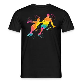 Eiskunstläufer Schlittschuhlaufen Eiskunstlauf - Männer T-Shirt - Schwarz - Vorne - AI Model Male 178 light (178cm)