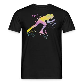Eisschnellläufer Sportlerin Eisschnelllauf - Männer T-Shirt - Schwarz - Vorne - AI Model Male 178 light (178cm)