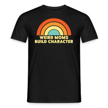 Les mamans bizarres construisent leur caractère - T-shirt homme - noir - Devant - AI Model Male 178 light (178cm)