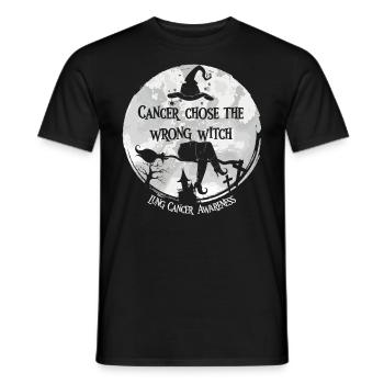 Krebs Hexe Weiß Lungenkrebs - Männer T-Shirt - Schwarz - Vorne - AI Model Male 178 light (178cm)
