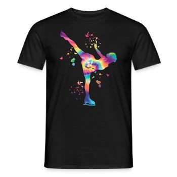 Eiskunstläufer Schlittschuhlaufen Eiskunstlauf - Männer T-Shirt - Schwarz - Vorne - AI Model Male 178 light (178cm)