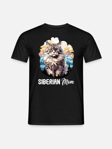 Chat Sibérien Sibirische Katze - T-shirt homme - noir