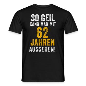 62e anniversaire homme femme 62 ans dire drôle - T-shirt homme - noir - Devant - AI Model Male 178 light (178cm)