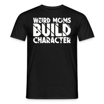 Les mamans bizarres construisent leur caractère - T-shirt homme - noir - Devant - AI Model Male 178 light (178cm)