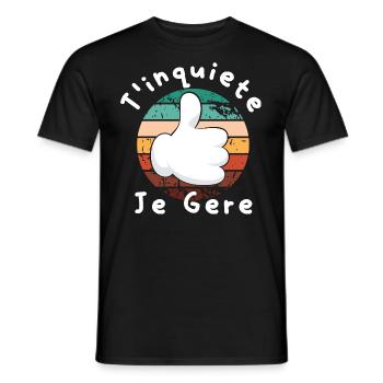 Keine Sorge, ich verwalte Humorous Gift Anniversair - Männer T-Shirt - Schwarz - Vorne - AI Model Male 178 light (178cm)