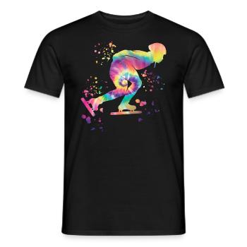 Eisschnellläufer Sportlerin Eisschnelllauf - Männer T-Shirt - Schwarz - Vorne - AI Model Male 178 light (178cm)