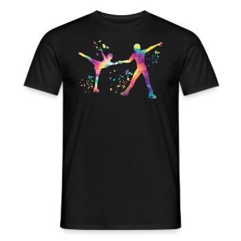 Eiskunstläufer Schlittschuhlaufen Eiskunstlauf - Männer T-Shirt - Schwarz - Vorne - AI Model Male 178 light (178cm)