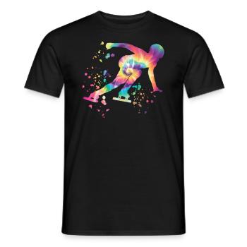 Eisschnellläufer Sportlerin Eisschnelllauf - Männer T-Shirt - Schwarz - Vorne - AI Model Male 178 light (178cm)
