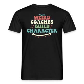 Weird Coaches Form Character Trainers - Men's T-Shirt - black - Front - AI Model Male 178 light (178cm)