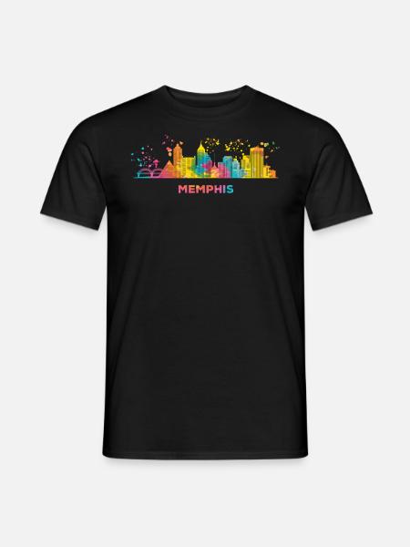 Memphean Skyline Memphis - Men's T-Shirt - black