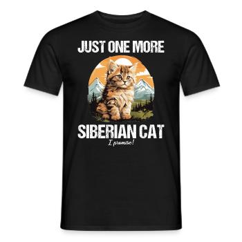Siberian Cat Sibirische Katze - Männer T-Shirt - Schwarz - Vorne - AI Model Male 178 light (178cm)