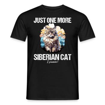 Siberian Cat Sibirische Katze - Männer T-Shirt - Schwarz - Vorne - AI Model Male 178 light (178cm)