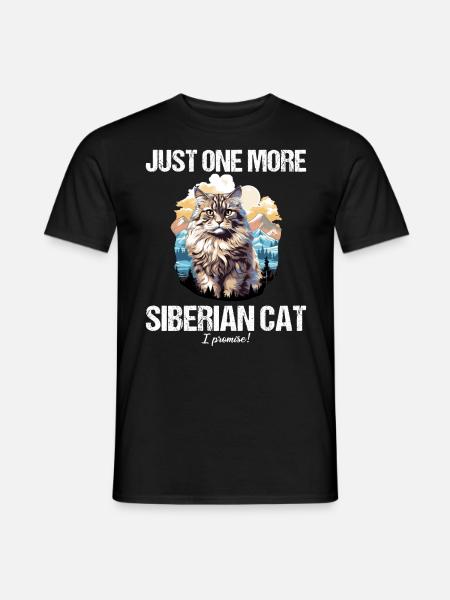 Siberian Cat Sibirische Katze - Men's T-Shirt - black