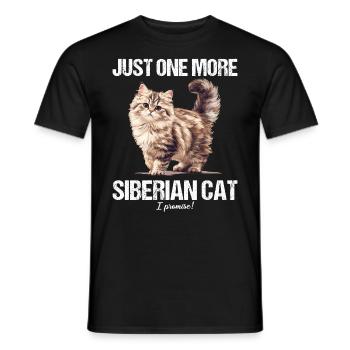 Chat Sibérien Sibirische Katze - T-shirt homme - noir - Devant - AI Model Male 178 light (178cm)