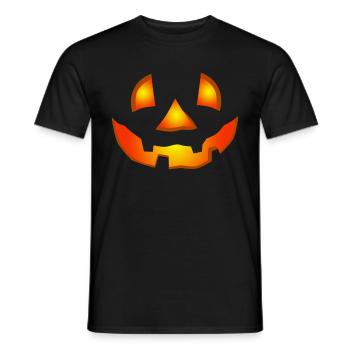 Happy Halloween Pumpkin Face - Men's T-Shirt - black - Front - AI Model Male 178 light (178cm)