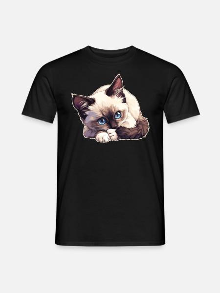 Snowshoe Kitten Snowshoe Cat - Men's T-Shirt - black