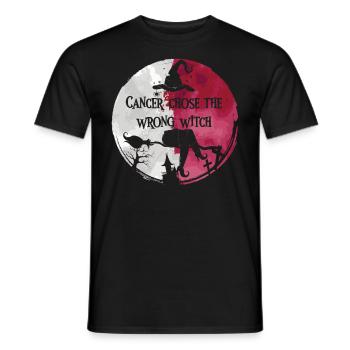 Witch Burgundy White Head and Neck Cancer - Men's T-Shirt - black - Front - AI Model Male 178 light (178cm)