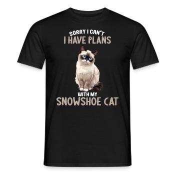 Chaton raquette Chat raquette - T-shirt homme - noir - Devant - AI Model Male 178 light (178cm)