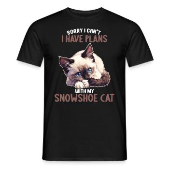 Chaton raquette Chat raquette - T-shirt homme - noir - Devant - AI Model Male 178 light (178cm)