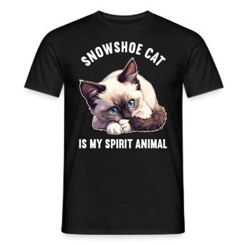 Chaton raquette Chat raquette - T-shirt homme - noir - Devant - AI Model Male 178 light (178cm)