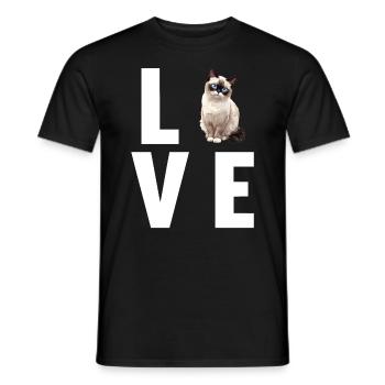 Chaton raquette Chat raquette - T-shirt homme - noir - Devant - AI Model Male 178 light (178cm)