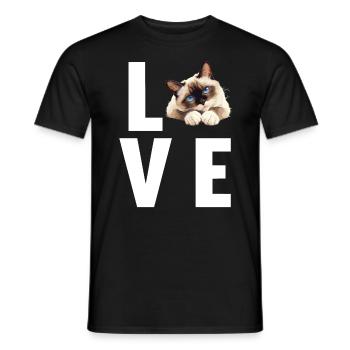 Chaton raquette Chat raquette - T-shirt homme - noir - Devant - AI Model Male 178 light (178cm)
