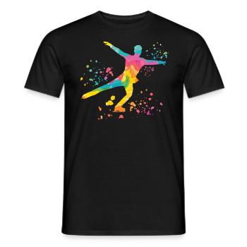 Eiskunstläufer Schlittschuhlaufen Eiskunstlauf - Männer T-Shirt - Schwarz - Vorne - AI Model Male 178 light (178cm)
