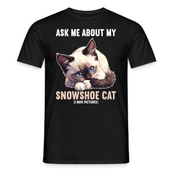 Chaton raquette Chat raquette - T-shirt homme - noir - Devant - AI Model Male 178 light (178cm)