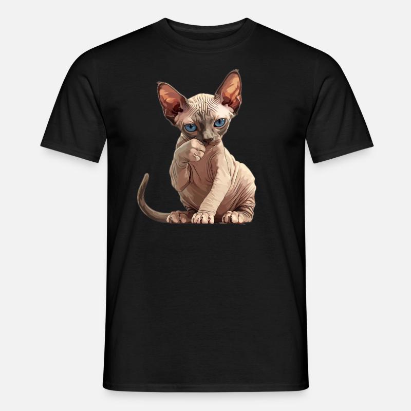 Sphynx Kätzchen Sphynx Katze - Männer T-Shirt - Schwarz