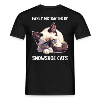 Chaton raquette Chat raquette - T-shirt homme - noir - Devant - AI Model Male 178 light (178cm)